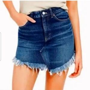We The Free Dark Blue Denim Mini Skirt